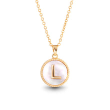 Load image into Gallery viewer, Mother of Pearl Initial Necklaces

