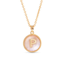 Load image into Gallery viewer, Mother of Pearl Initial Necklaces
