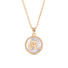 Load image into Gallery viewer, Mother of Pearl Initial Necklaces

