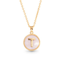 Load image into Gallery viewer, Mother of Pearl Initial Necklaces
