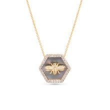 Load image into Gallery viewer, Gold MOP &amp; CZ Necklace
