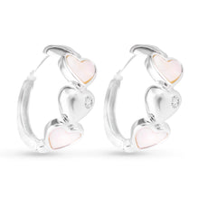 Load image into Gallery viewer, Silver MOP &amp; CZ Earrings
