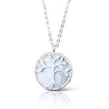 Load image into Gallery viewer, Silver MOP&amp;CZ Necklace
