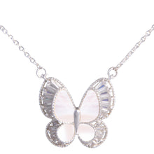 Load image into Gallery viewer, Silver MOP&amp;CZ Necklace
