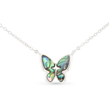 Load image into Gallery viewer, Silver  Blue Abalone Necklace
