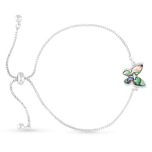 Load image into Gallery viewer, Silver Blue Abalone Bracelet
