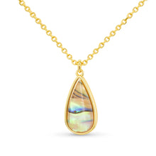 Load image into Gallery viewer, Gold Abalone Tan Necklace
