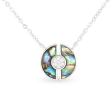 Load image into Gallery viewer, Silver  Blue Abalone Necklace
