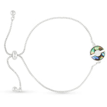 Load image into Gallery viewer, Silver Blue Abalone Bracelet
