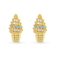 Load image into Gallery viewer, Gold Cutsey Earrings
