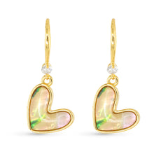 Load image into Gallery viewer, Gold Tan Abalone Earrings
