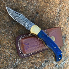 Load image into Gallery viewer, Blue Diamond Wood Folding Knife BP-002
