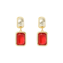 Load image into Gallery viewer, Rectangle Crystal Earrings
