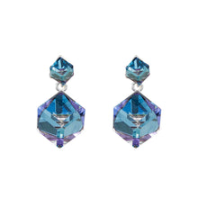 Load image into Gallery viewer, CZ Square Drop Earrings
