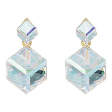 Load image into Gallery viewer, CZ Square Drop Earrings

