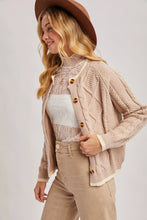 Load image into Gallery viewer, Terry Cable Knit Cardigan

