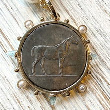 Load image into Gallery viewer, Horse  French Coin  Necklace
