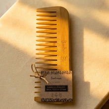 Load image into Gallery viewer, Pointed Bamboo Wide Tooth Comb
