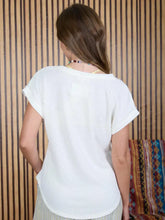 Load image into Gallery viewer, V NECK S/SLEEVE TEXTURED KNIT TOP
