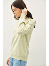 Load image into Gallery viewer, Relaxed Fit Cotton Slub Sweater ( Ivory)
