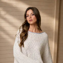 Load image into Gallery viewer, CONTRAST TRIM  KNIT SWEATER
