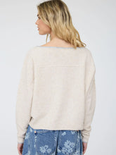 Load image into Gallery viewer, Contrast Trim Off Shoulder Sweater
