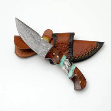 Load image into Gallery viewer, Field Knife -Turquoise Handle  TK-459
