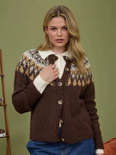 Load image into Gallery viewer, Fair Isle Pattern Knit Cardigan

