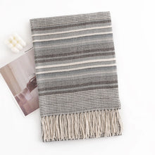 Load image into Gallery viewer, Striped Autumn-Winter Scarf
