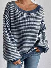 Load image into Gallery viewer, Oversized Striped Knit Sweater
