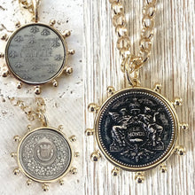 Load image into Gallery viewer, French Coin Rolo Chain  Necklace

