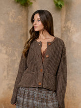 Load image into Gallery viewer, Marled Button Down  Knit Cardigan
