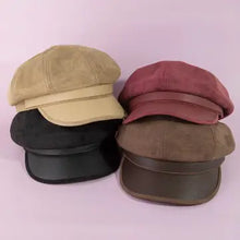 Load image into Gallery viewer, Leather Newsboys Cap
