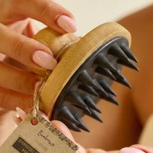 Load image into Gallery viewer, Bamboo + Silicone Scalp &amp; Body Massager
