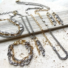 Load image into Gallery viewer, Mixed Metal  Edgy Glam Necklace
