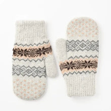 Load image into Gallery viewer, Unisex- Snowflake Knit Mittens
