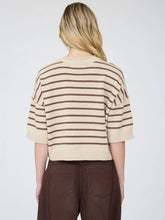 Load image into Gallery viewer, Stripe Drop Shoulder Raw Edge Sweater
