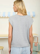 Load image into Gallery viewer, Raw Edge Sleeveless  Cardigan( Grey)
