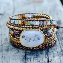 Load image into Gallery viewer, Moonlight &amp; Jasper  Beaded  Bracelet
