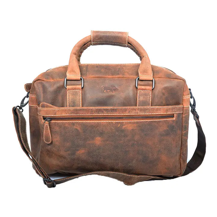 Spacious Buffalo Leather Shoulder Bag