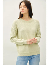 Load image into Gallery viewer, Relaxed Fit Cotton Slub Sweater ( Ivory)
