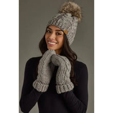 Load image into Gallery viewer, Gray Cable Knit Mittens
