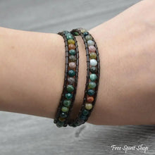 Load image into Gallery viewer, Agate Leather Wrap Bracelet
