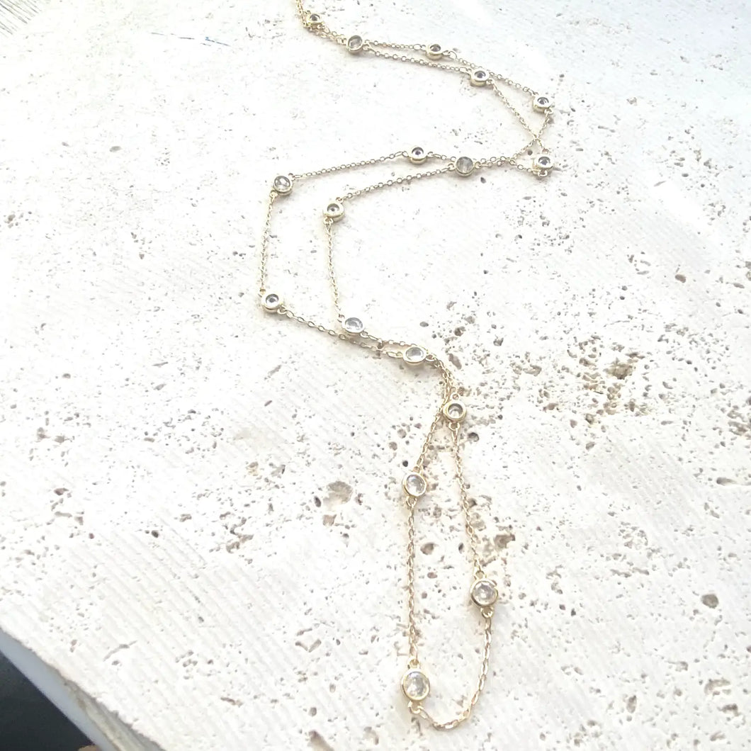 Long Gold Layering Necklace
