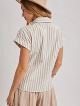 Load image into Gallery viewer, Stripe Knotted Button Down Shirt
