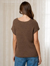 Load image into Gallery viewer, Mocha- Crew Neck  Relaxed Sweater
