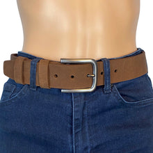 Load image into Gallery viewer, Men&#39;s &amp; Women&#39;s Belt - Brown Italian Leather
