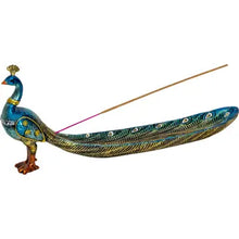 Load image into Gallery viewer, Incense Holder-Peacock 10"X4"H
