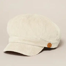 Load image into Gallery viewer, Women's Corduroy Newsboy Cap
