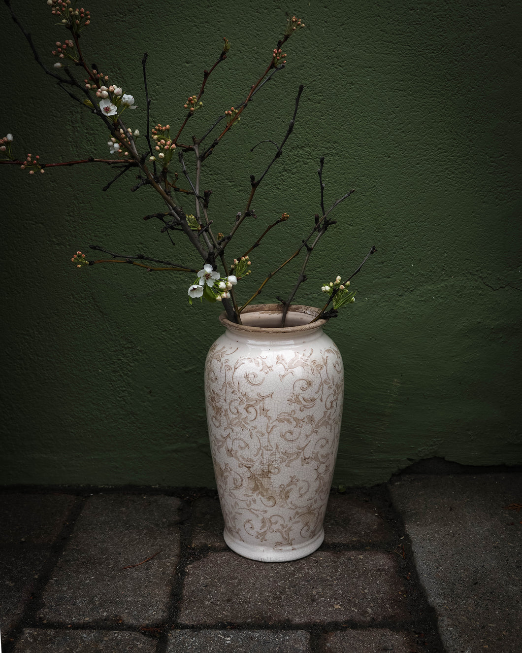 Ceramic Vase With Floral Design